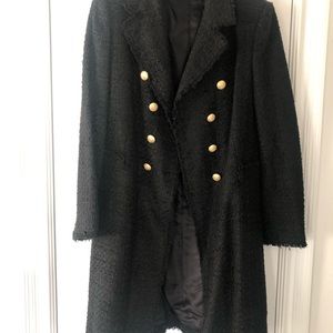 Zara black and gold light coat - looks like Chanel